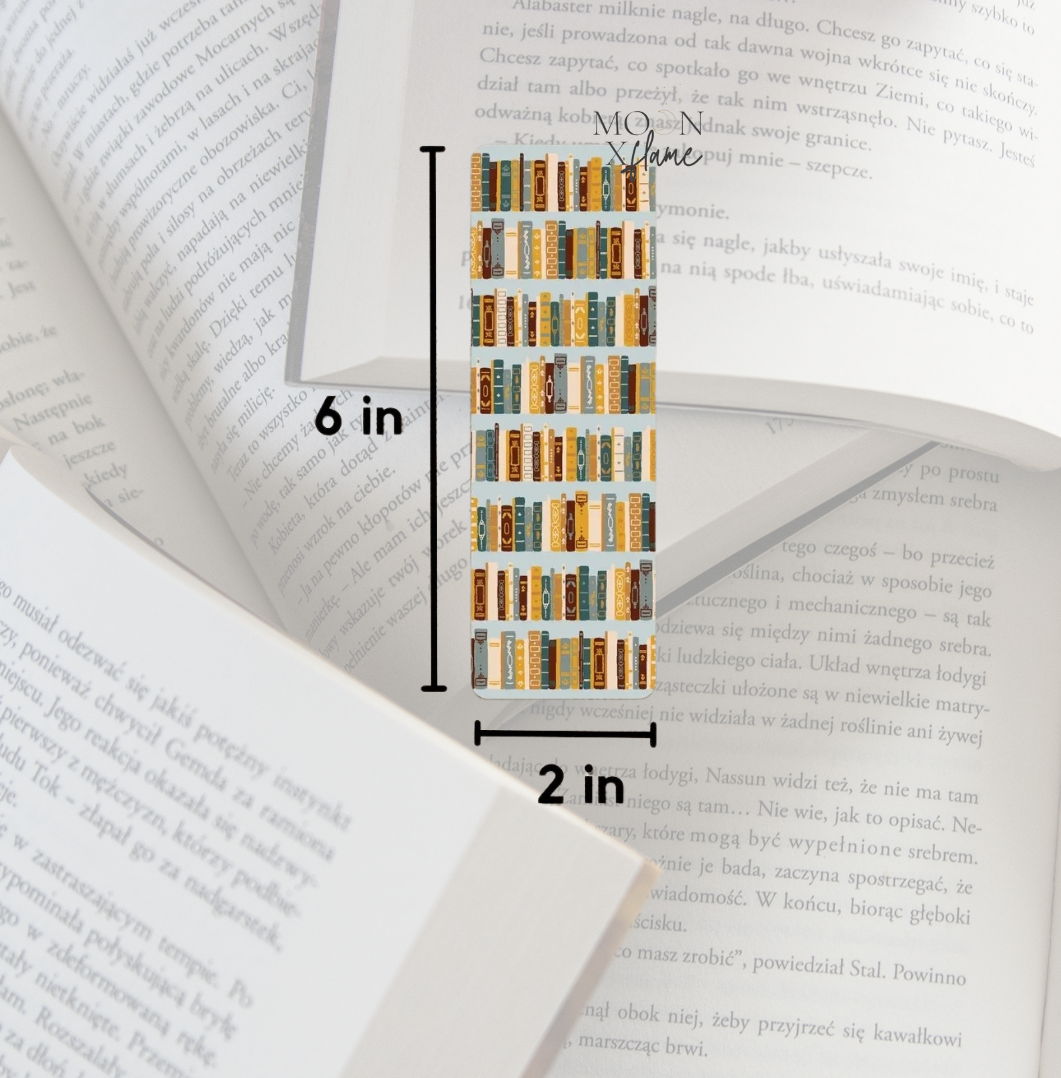 Vintage Bookshelf Bookmark
