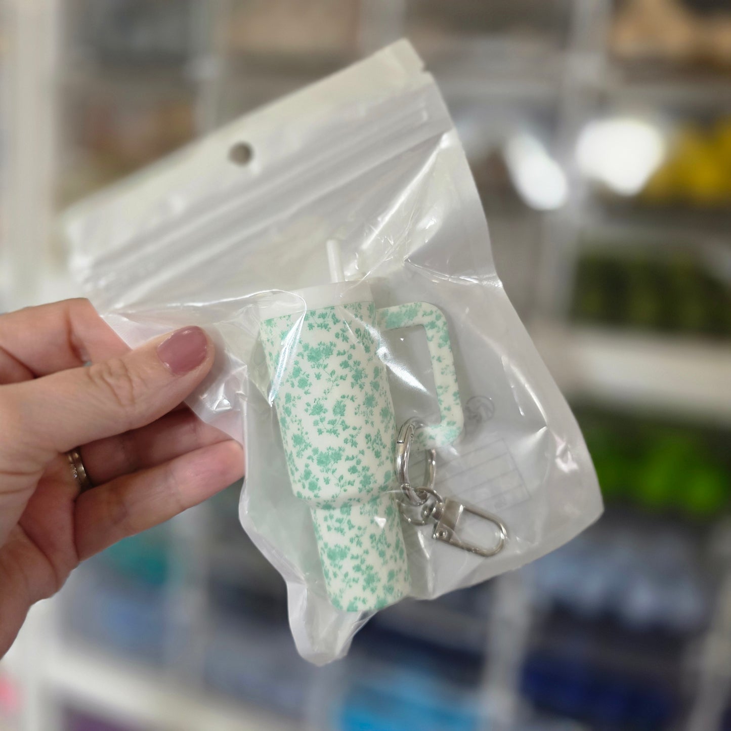 Teal Floral Mini Tumbler