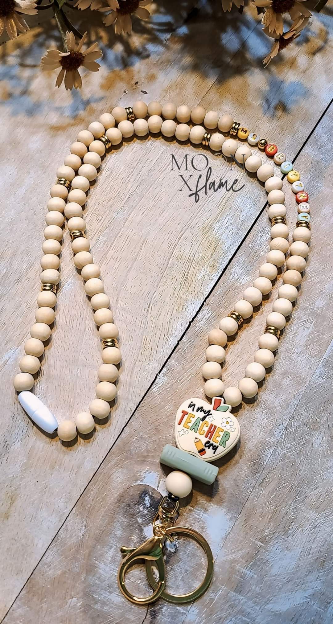 CUSTOM FULLY BEADED LANYARD