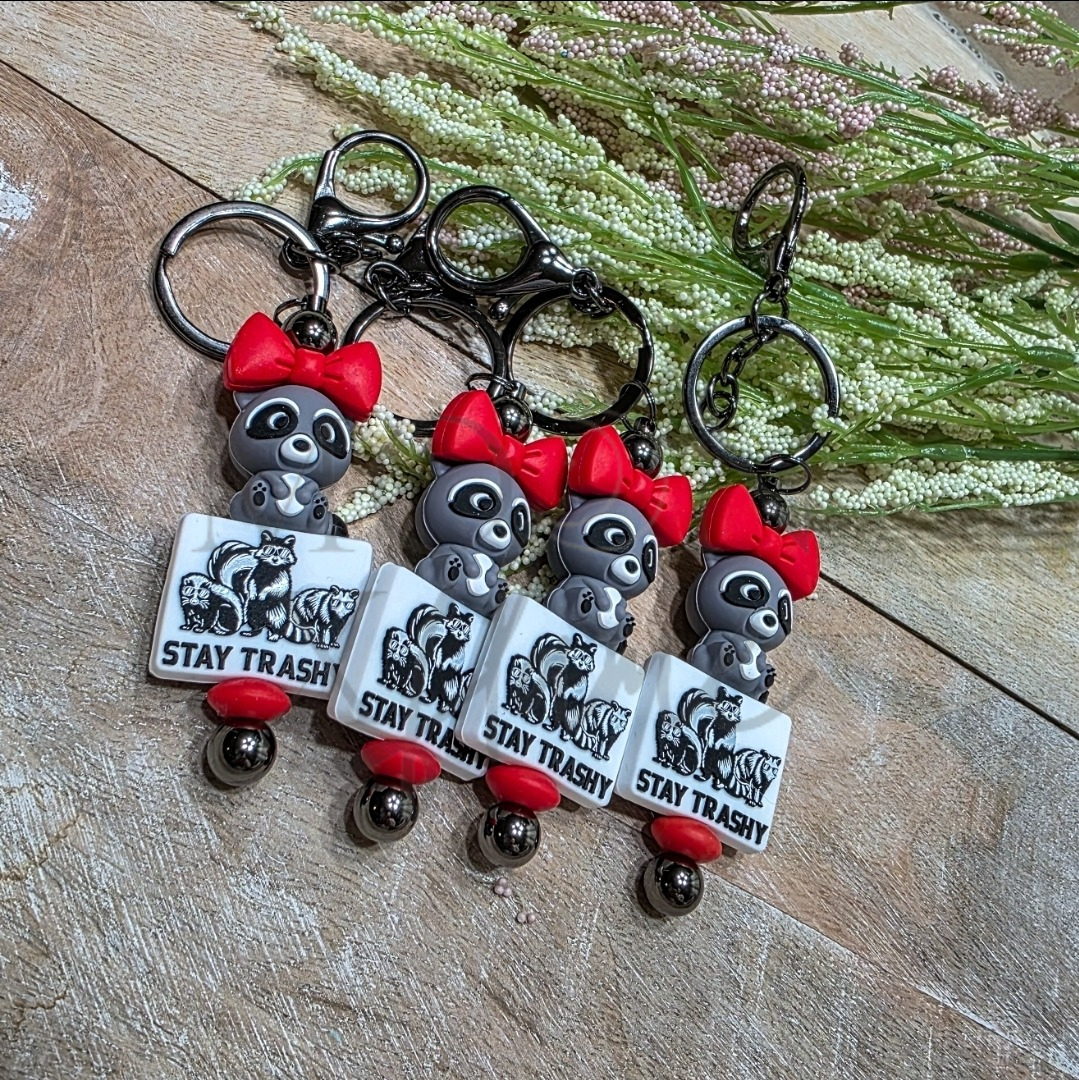 Stay Trashy Mini Keychain