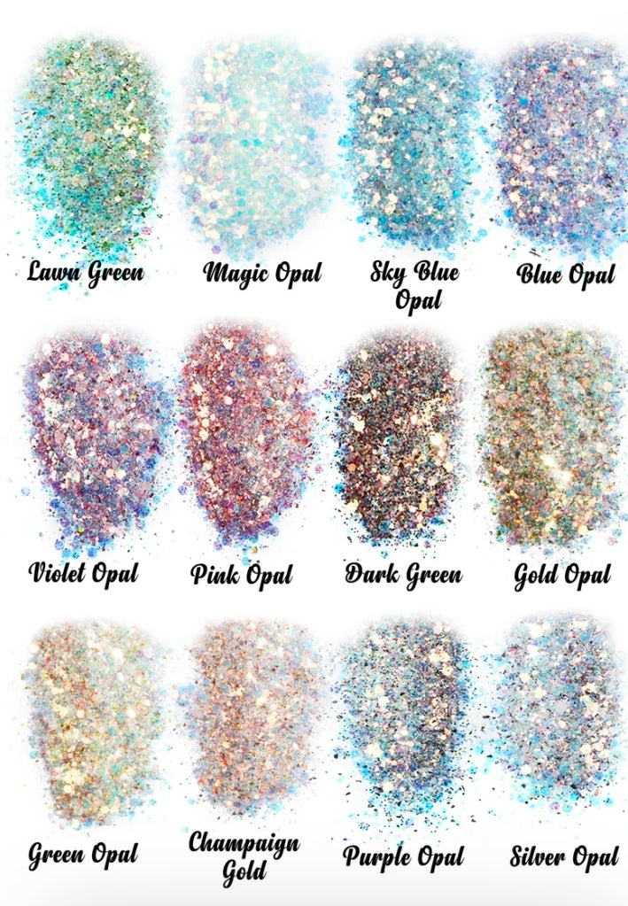 Opal Chunky Glitter Set (Some has been used)