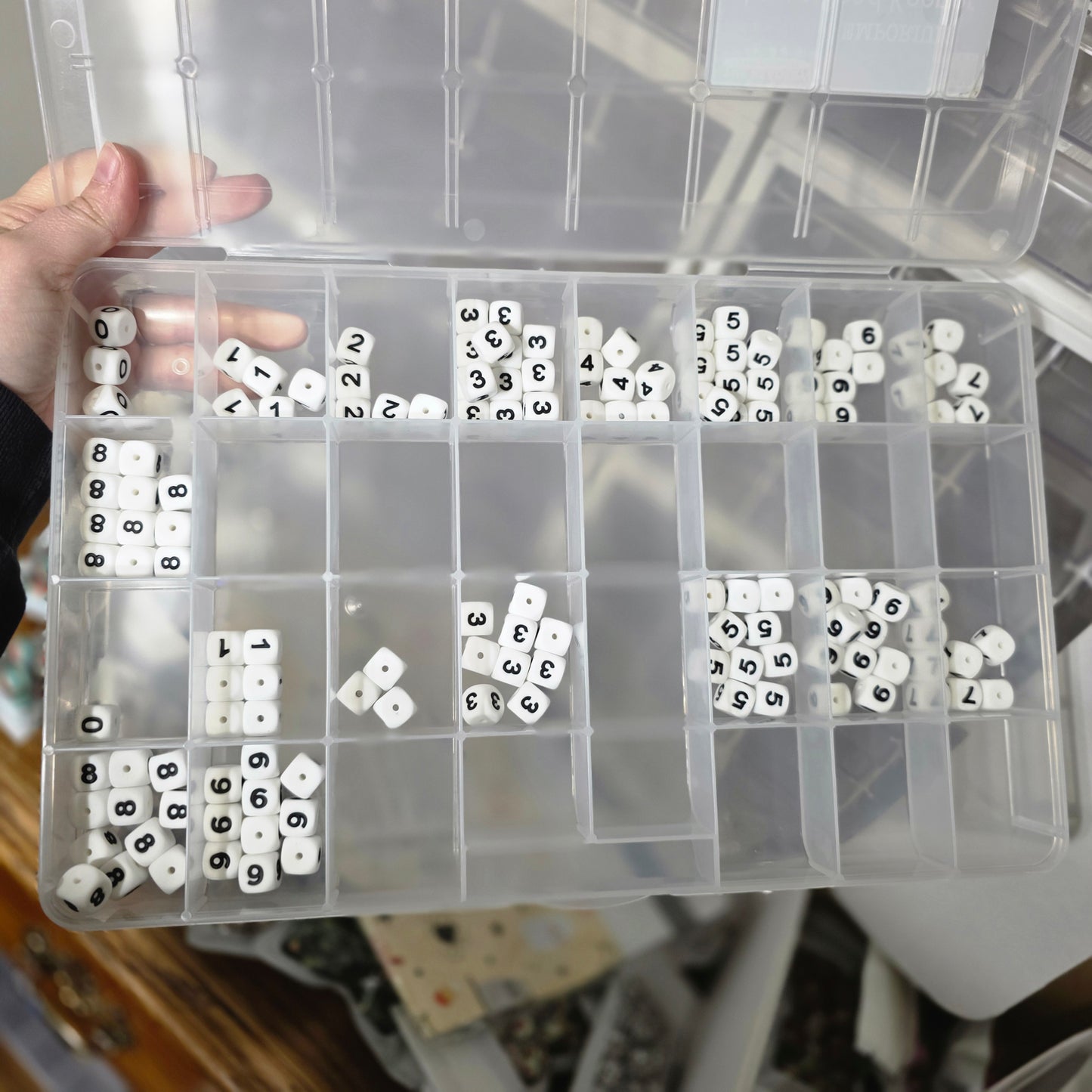 Horizontal & Vertical Number Beads (BIN INCLUDED)