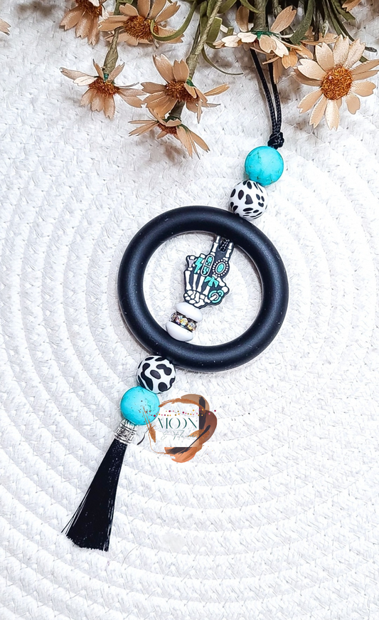 Skelly Turquoise Car Charm