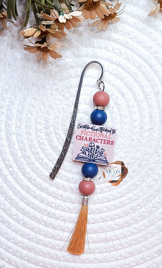 Emotionally Attached to Fictional Characters Beaded Bookmark