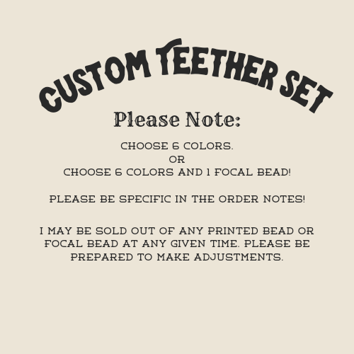Custom Paci Clip / Teether Set