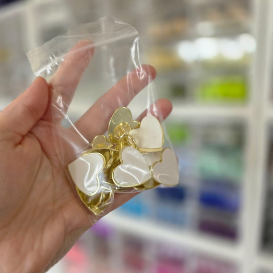 Gold Adhesive Hearts (Bag)