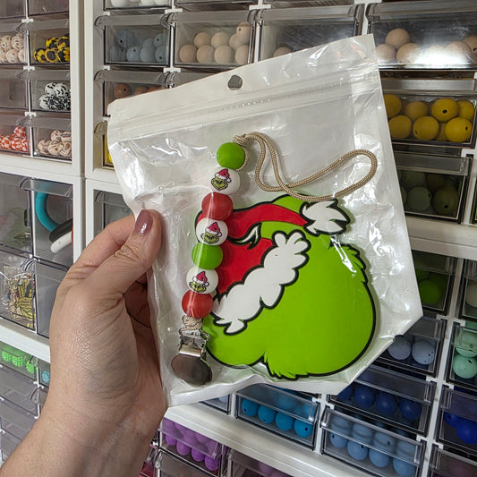 Mean One Teether & Paci Clip Set