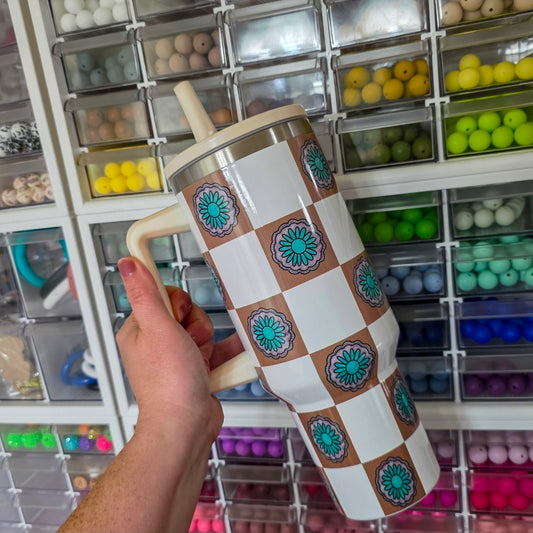 Concho Check 40oz Tumbler