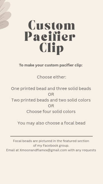 CUSTOM PACI CLIP