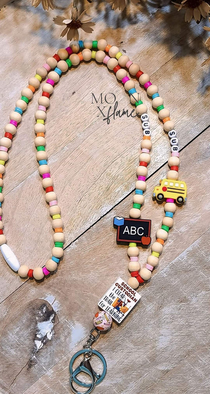 CUSTOM FULLY BEADED LANYARD
