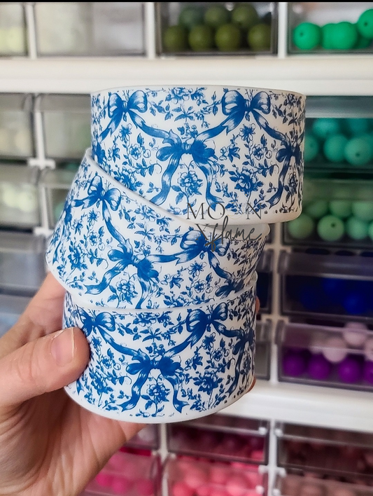 Blue Bow Coquette Tumbler Boot