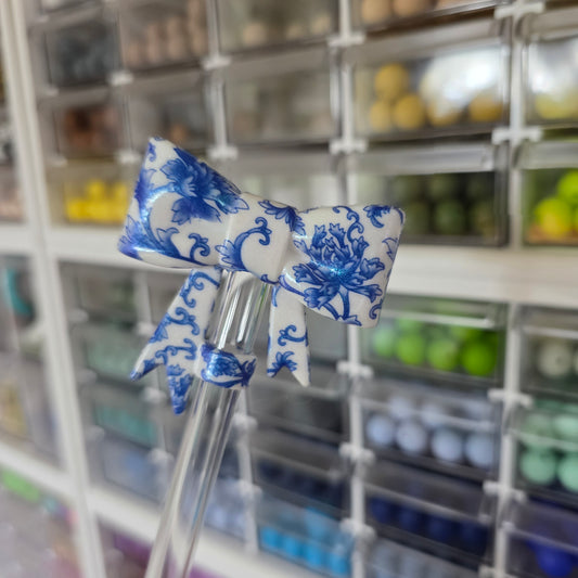China Blue Straw Topper