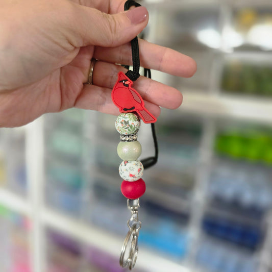 Christmas Cardinal Lanyard