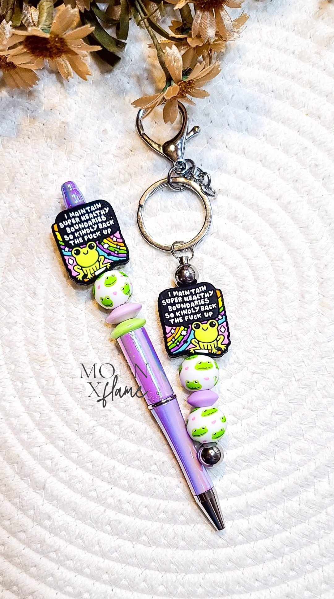 Healthy Boundaries Pen & Keychain Set