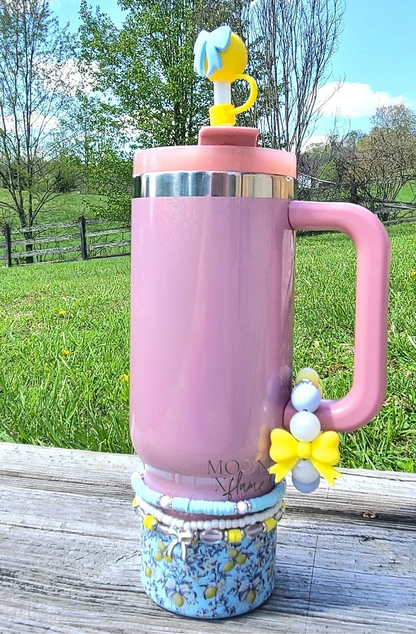 Yellow Bow Coquette Cup Charm