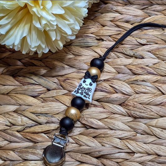 Boo-tiful Bow Pacifier Clip