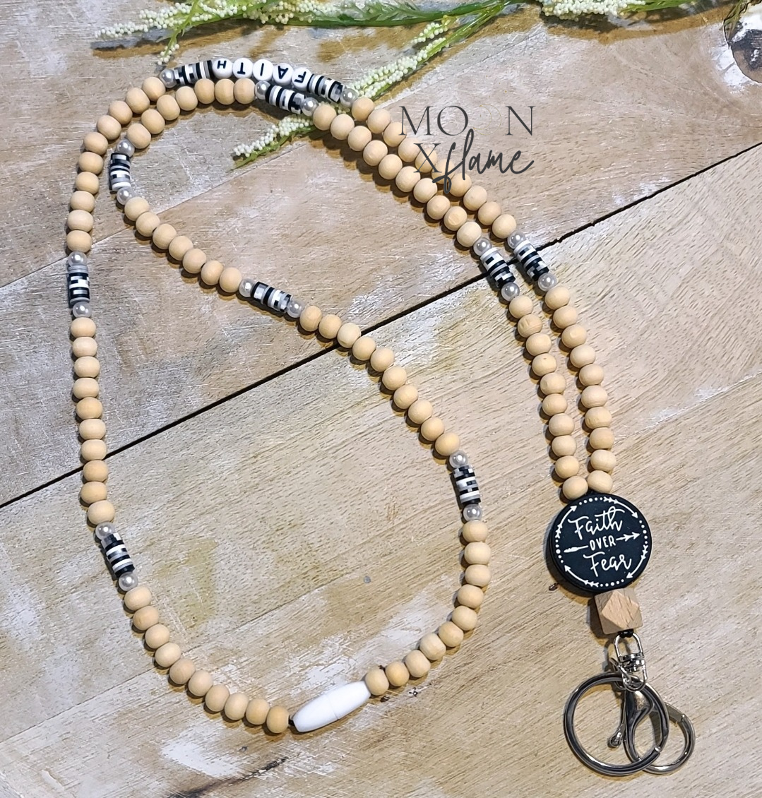 CUSTOM FULLY BEADED LANYARD