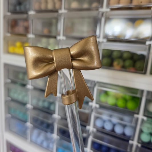 Metallic Gold Straw Topper
